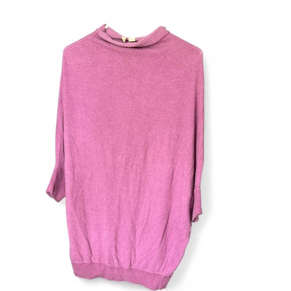 Moth Anthropologie Alpaca Blend Purple Knit Oversized Short Sleeve Sweater Large